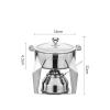 YOtat Stainless Steel Hot Pot with Burner, 304 Stainless Steel, Single Pot (B) view 2