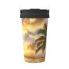 JONGYA Sunset Hawaiian Palm Tree Printed Portable Insulated Coffee Cup view 1