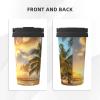 JONGYA Sunset Hawaiian Palm Tree Printed Portable Insulated Coffee Cup view 3