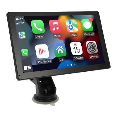 Car MP5 Media Receiver, Wireless Bluetooth Touchscreen Stereo with 9-Inch 1024x600 Display, FM Radio, USB, Backup Camera Input, ABS Black, 1-Pack