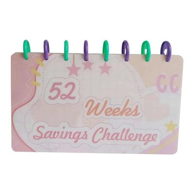 Lckiioy 1-Pc. 52-Week Saving Challenge Money Organizer Book, PVC