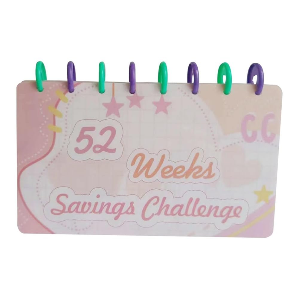 Lckiioy 1-Pc. 52-Week Saving Challenge Money Organizer Book, PVC