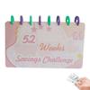 Lckiioy 1-Pc. 52-Week Saving Challenge Money Organizer Book, PVC view 3