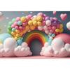 Ttincceer Rainbow Backdrop 600x300cm Colorful Balloon Arch Photography Background view 1