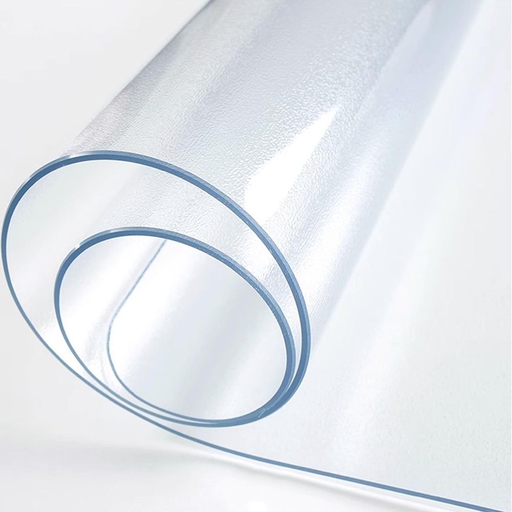 Zhaomi 1.0 mm Transparent Frosted PVC Table Protector, Vinyl Desk Mat, 75 x 150 cm