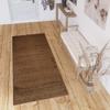 TAPISO Delhi Brown Shaggy Runner Rug, Solid Color, Soft High Pile, OEKO-TEX, 90 x 750 cm view 1