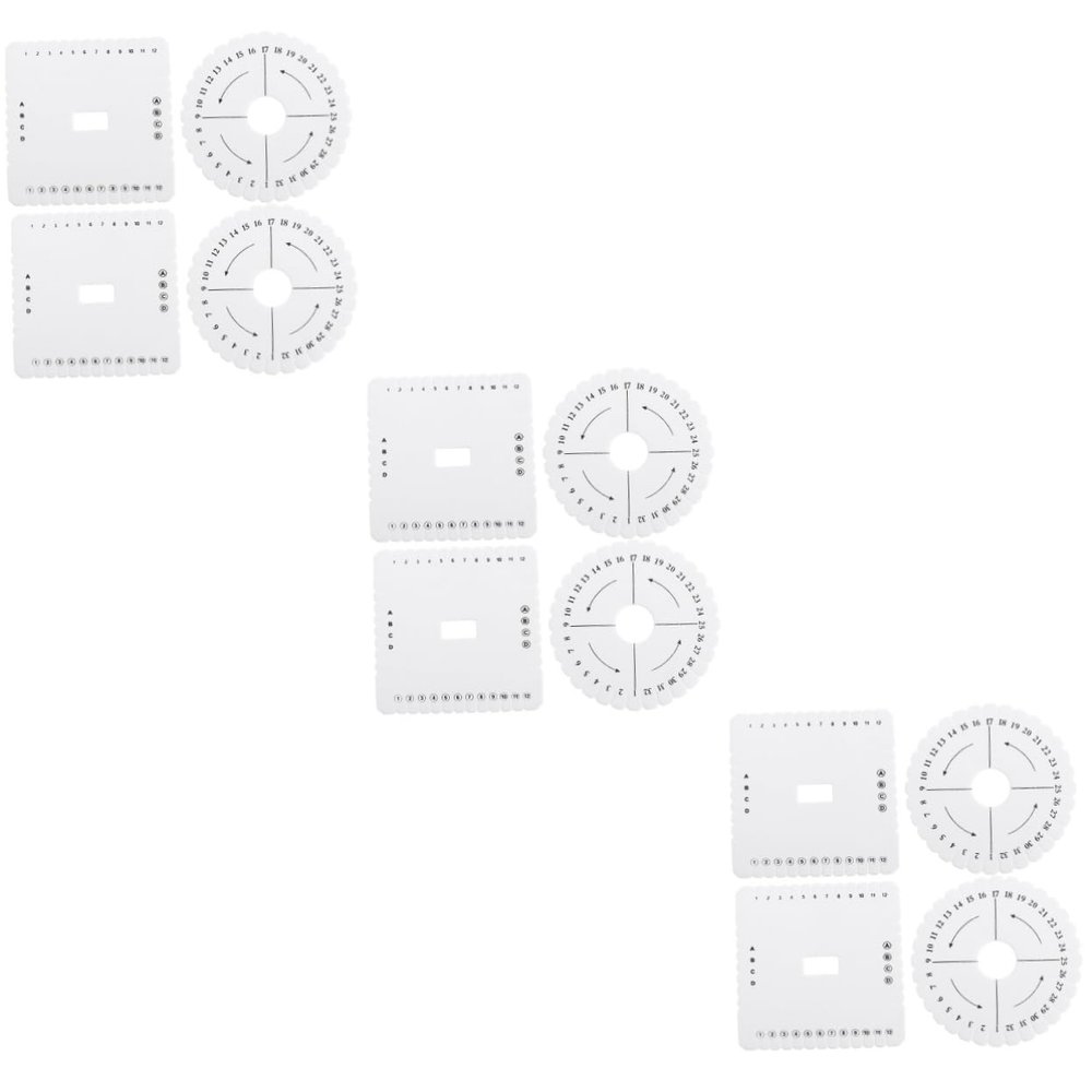 Operitacx 12-Piece Bracelet Braiding Kit with Portable Round and Square Kumihimo Discs
