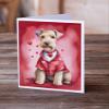 Caroline's Treasures DAC5382GCA7P Lakeland Terrier My Valentine Greeting Cards, 8 Count, Blank Cards with Envelopes, A7, 5 x 7 in view 2