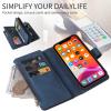 xinyunew Flip Wallet Case Compatible with OnePlus 9, Blue view 4