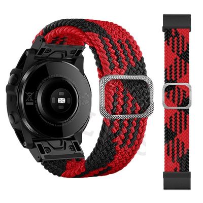 SOMKB 22 x 26 mm Loop Nylon Watch Band with Quick Release for Garmin Fenix 6, 6X Pro, 5X, 5 Plus, 3HR, Fenix 7X, 7, Forerunner 935 Smart Band, 22 mm for Fenix 6/6 Pro, Agate