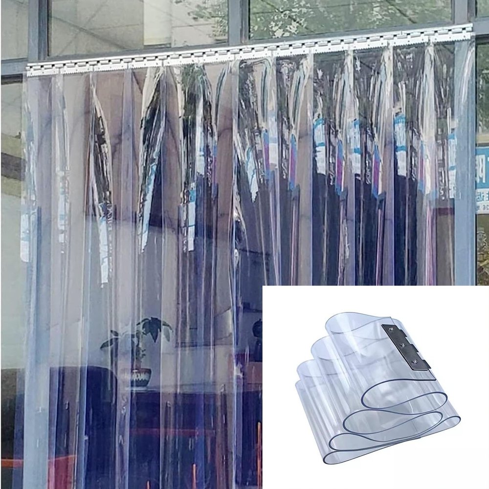 POCHY Transparent PVC Strip Curtain, 3 mm, 135 x 240 cm