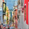 CORFOTO 4.5 x 3 m Fabric Photography Backdrop, Colorful Buildings and Street Scene, San Juan, Puerto Rico view 2