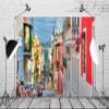 CORFOTO 4.5 x 3 m Fabric Photography Backdrop, Colorful Buildings and Street Scene, San Juan, Puerto Rico view 4