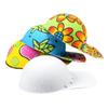 ifundom 4-Piece White Paper Pulp Craft Hat Set, Round Hats to Color for Boys and Girls, Lightweight and Sturdy with a Smooth Surface view 1