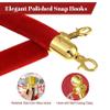 BBOSCH 2-Pack Queue Barrier Ropes with Polished Gold Hooks, 5 ft view 2