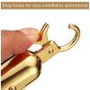 BBOSCH 2-Pack Queue Barrier Ropes with Polished Gold Hooks, 5 ft view 3