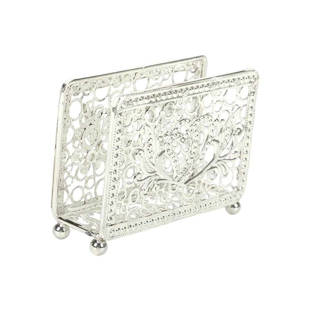 Creative Table Napkin Holder, Tissue Holder for Dining Table Decor, Silver, 110 x 25 x 85 mm