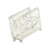 Creative Table Napkin Holder, Tissue Holder for Dining Table Decor, Silver, 110 x 25 x 85 mm view 3