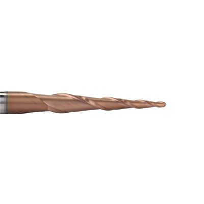 Tungsten Carbide Tapered Ball-Nose CNC Router Bit, 1 pc. (R0.5 30.5 75 D6; R1.5 47 100 D8)