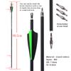 surwolf 31.5" Carbon Archery Arrows, Spine 500, Removable Tips, for Compound, Recurve & Long Bows (Green, 24) view 2