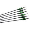 surwolf 31.5" Carbon Archery Arrows, Spine 500, Removable Tips, for Compound, Recurve & Long Bows (Green, 24) view 4