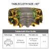 KIROJA Round Sunflower Tablecloth, Printed Waterproof Table Cover view 2