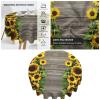 KIROJA Round Sunflower Tablecloth, Printed Waterproof Table Cover view 3