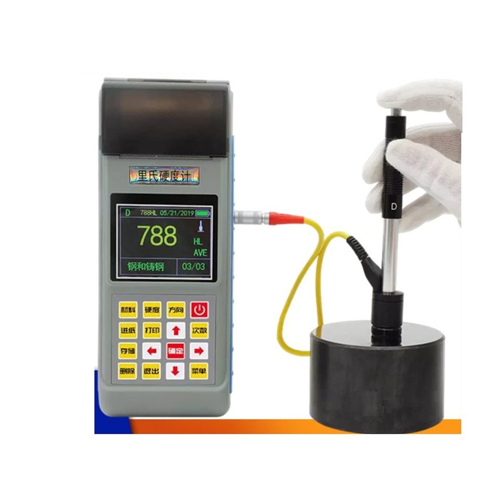 VChics Portable Hardness Tester, Dual Digital Display Leeb Hardness Testing Device, High-Precision Color Screen