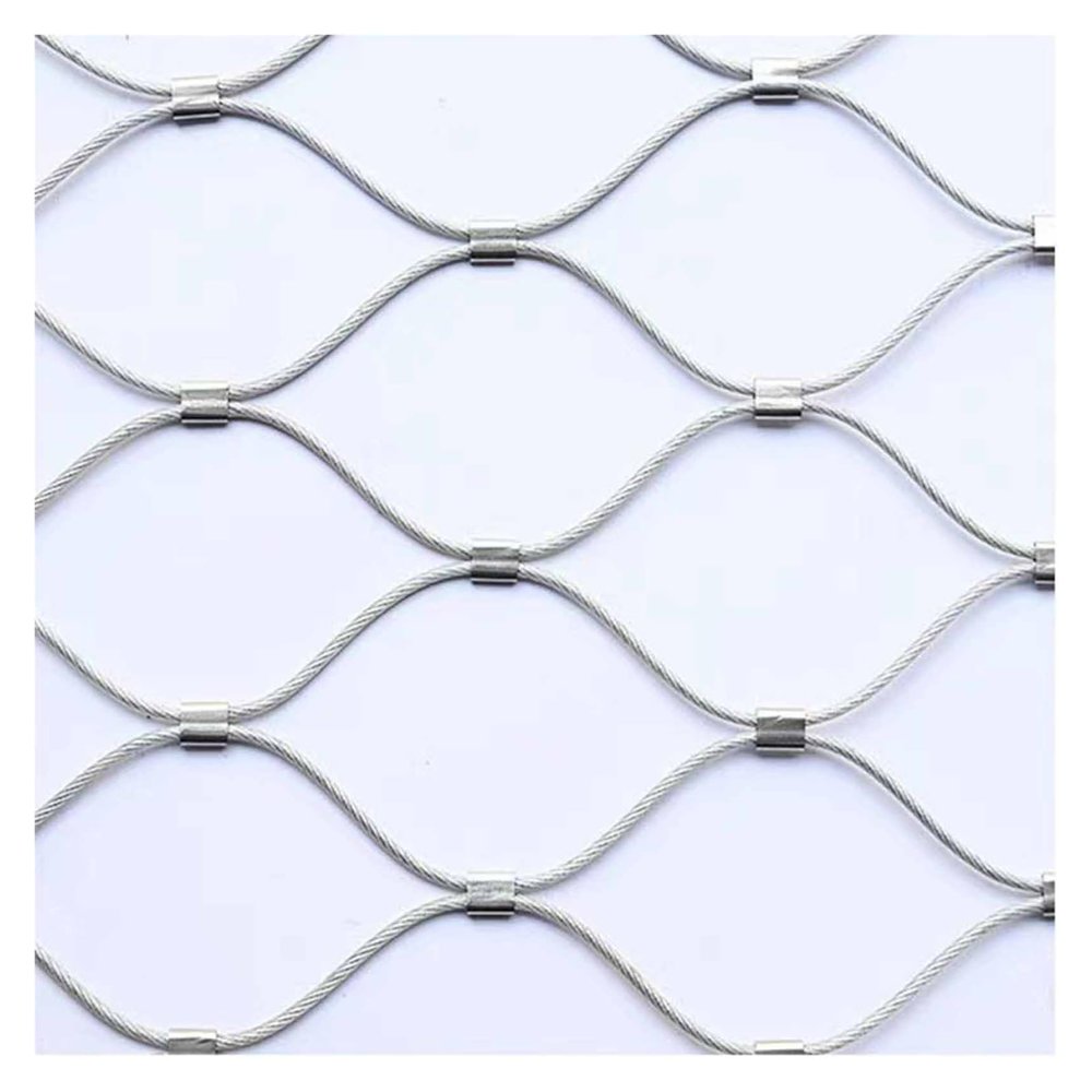 DTVEW Stainless Steel Rope Net, 5 cm Mesh, 1.5 mm Cable, 1 × 15 m