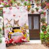 Cairn Terrier Dog Driving a Car Valentine's House Flag with Love Hearts, Double-Sided Decorative Banner for Yard, Patio, and Outdoors, 28 x 40 in view 2