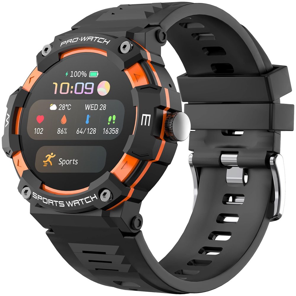 Military Smartwatch for Men, Fitness Tracker with Phone Calls, Health Tracking and IP68 Water Resistance