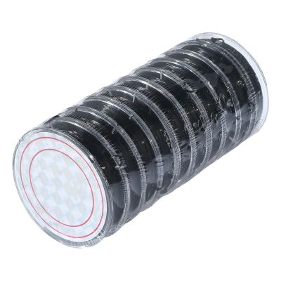 UR URLIFEHALL 10 Rolls 0.8 mm Flat Black Elastic Beading Cord