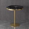 Renmlion Counter-Height Coffee Table with Black Marble Top, 105 cm view 1