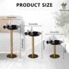 Renmlion Counter-Height Coffee Table with Black Marble Top, 105 cm view 2