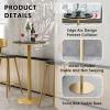Renmlion Counter-Height Coffee Table with Black Marble Top, 105 cm view 3