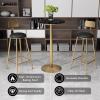 Renmlion Counter-Height Coffee Table with Black Marble Top, 105 cm view 4