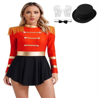 Freebily Women's Circus Director Costume Set, Red, XXL