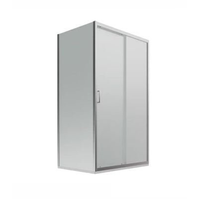 Shower enclosure, 95 x 155 cm, with two glass panels and one fixed side