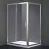 Shower enclosure, 95 x 155 cm, with two glass panels and one fixed side view 4