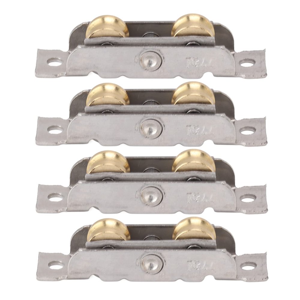 Patio Sliding Door Rollers, 4-Piece Steel Ball-Bearing Roller Assembly, Concave Wheel