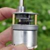 ZGB37R-520 DC Mini Geared Motor, 24 V, 56 RPM, Metal Gearbox view 4