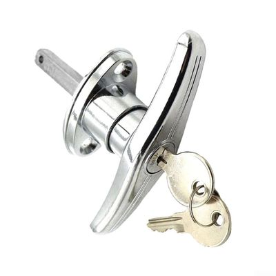 Rear-Mount T-Handle Garage Door Lock, Short Lever