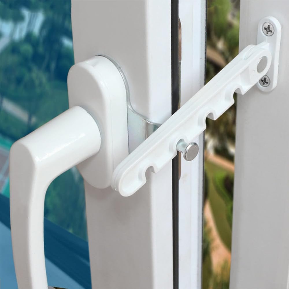 Sash Limiter Latch for Home Security and Child Safety, Easy Installation, Sash Hook/Wind Hook (1 Piece)