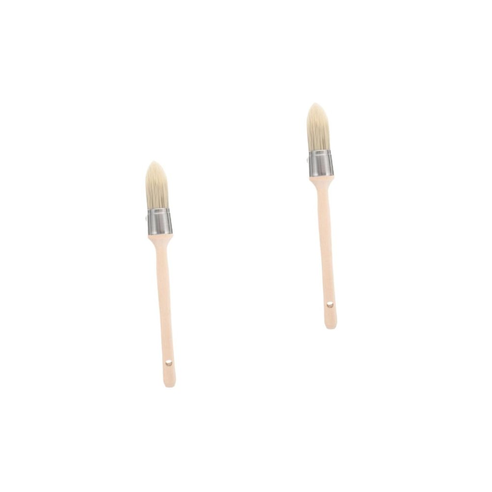 OSALADI 2-Piece Trim Paint Brush Set with Wood Handles