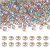 Crafans 200-Piece 8 mm Faceted Glass Beads, Transparent Crystal Rondelle Beads, Rainbow-Plated, Lime Green view 1