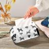 CaTaKu Miniature Schnauzer Tissue Box Cover, PU Leather, Rectangular and Cube Sizes view 3