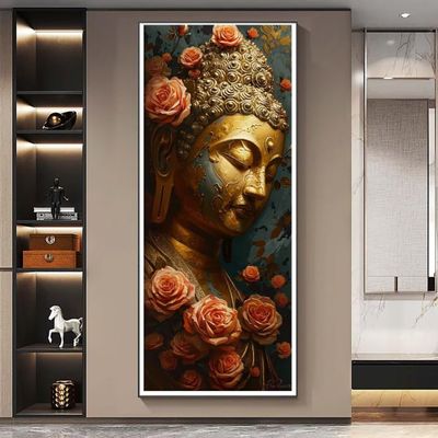 Buddha Flower Diamond Painting Kit, 250 x 90 cm