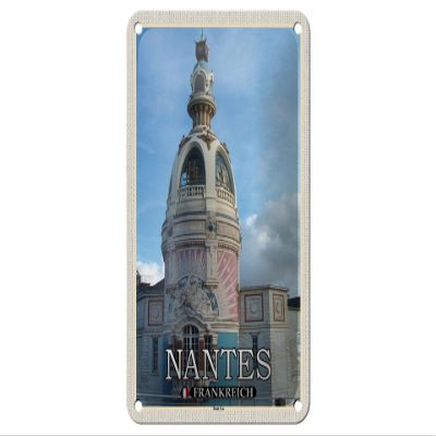 Femer Tin Sign Travel 12x18 cm Nantes France Tour Lu Decoration