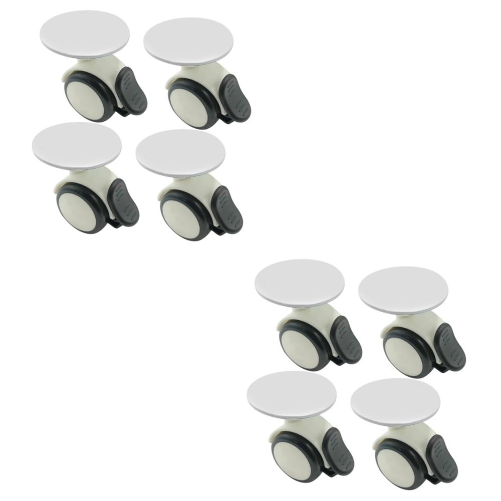 GLEAVI 2 Sets Self-Adhesive Mini Casters for Furniture, 4 Pieces Each