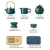 BERULL Portable Ceramic Kung Fu Tea Set for Adults, Black view 4